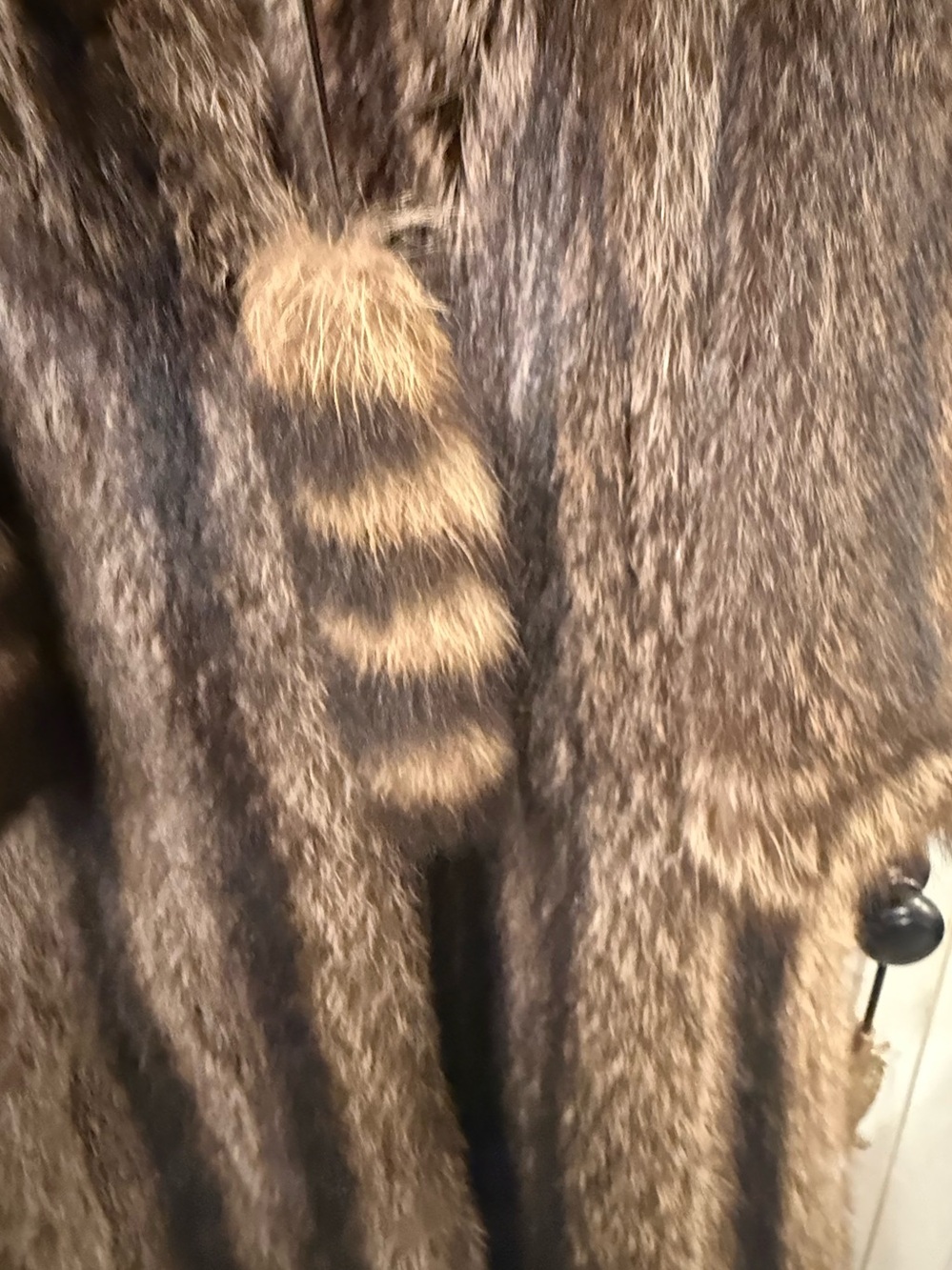 Vintage Genuine Raccoon Fur Full Length Coat Yudofsky Fur & Leather - Picture 4 of 16
